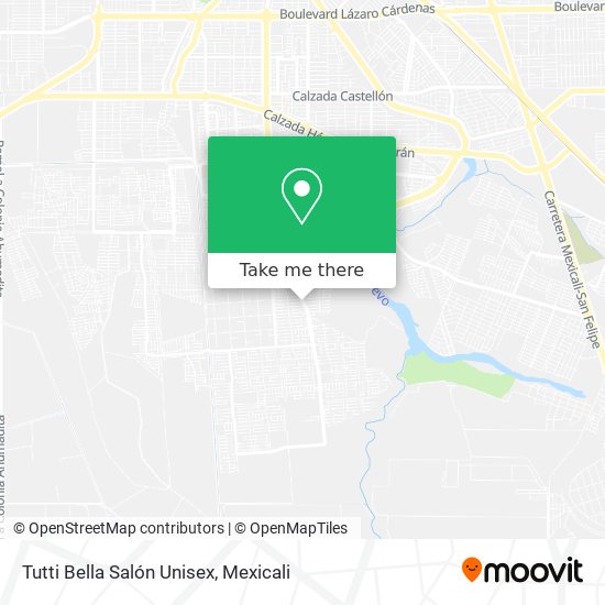 Mapa de Tutti Bella Salón Unisex