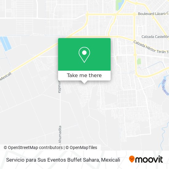Mapa de Servicio para Sus Eventos Buffet Sahara
