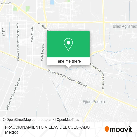 FRACCIONAMIENTO VILLAS DEL COLORADO map