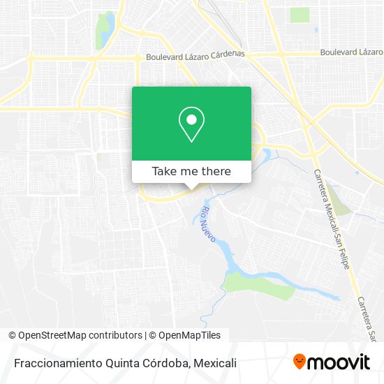 Mapa de Fraccionamiento Quinta Córdoba