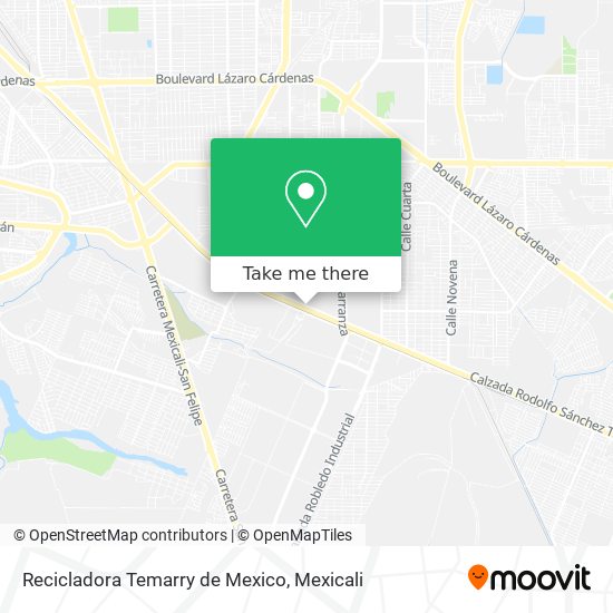 Recicladora Temarry de Mexico map
