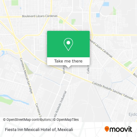 Mapa de Fiesta Inn Mexicali Hotel of