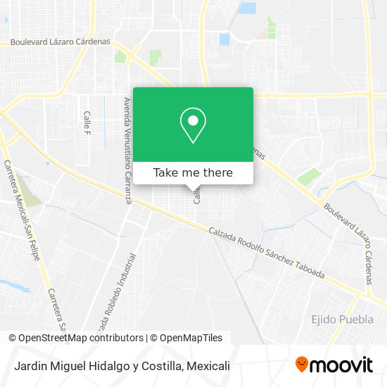 Mapa de Jardin Miguel Hidalgo y Costilla
