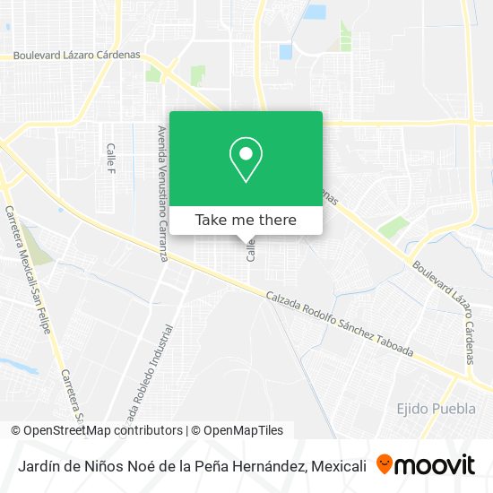 Mapa de Jardín de Niños Noé de la Peña Hernández