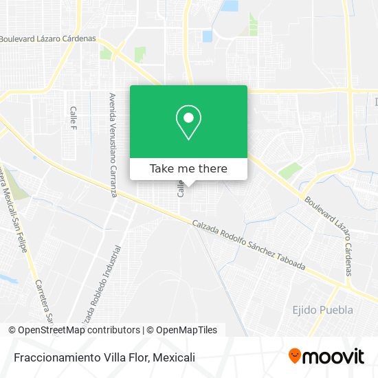 Fraccionamiento Villa Flor map