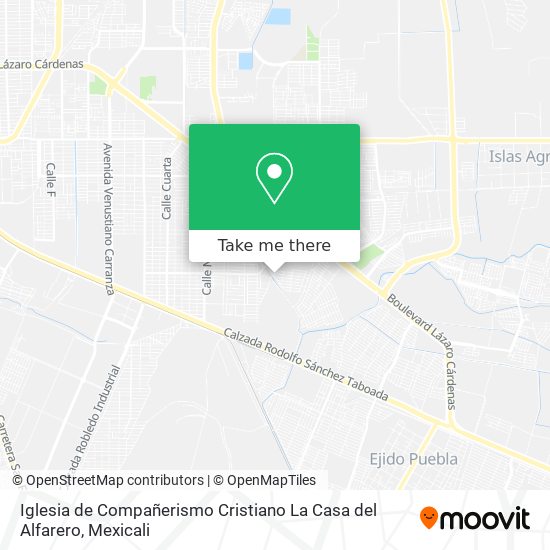 Mapa de Iglesia de Compañerismo Cristiano La Casa del Alfarero