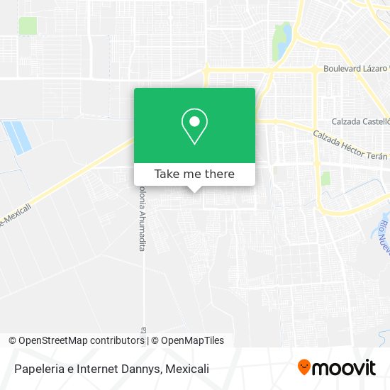 Papeleria e Internet Dannys map