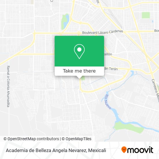Mapa de Academia de Belleza Angela Nevarez