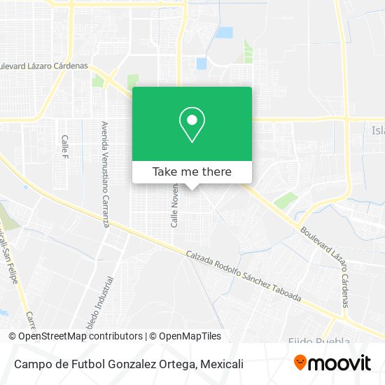 Mapa de Campo de Futbol Gonzalez Ortega