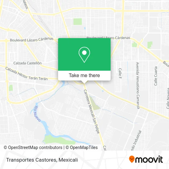 Transportes Castores map