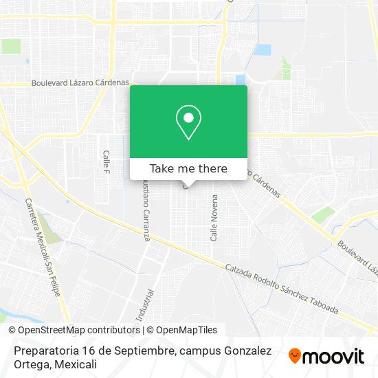 Mapa de Preparatoria 16 de Septiembre, campus Gonzalez Ortega