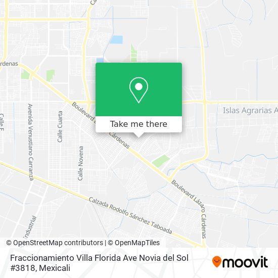 Fraccionamiento Villa Florida Ave Novia del Sol #3818 map