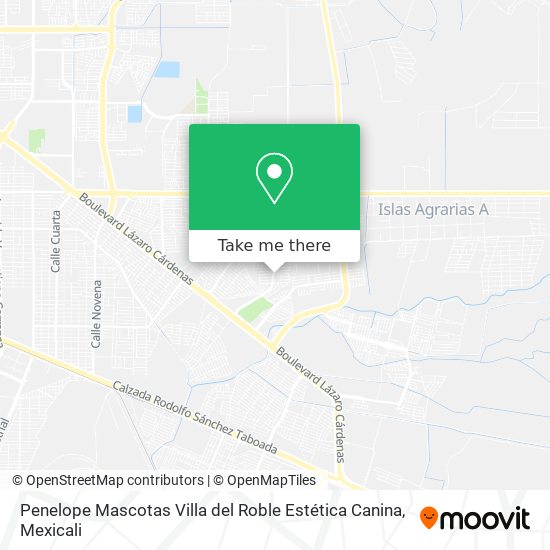 Mapa de Penelope Mascotas Villa del Roble Estética Canina