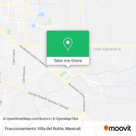 Fraccionamiento Villa del Roble map