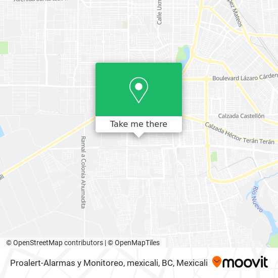 Proalert-Alarmas y Monitoreo, mexicali, BC map