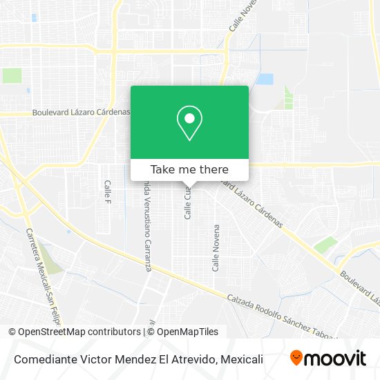 Mapa de Comediante Victor Mendez El Atrevido