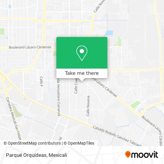 Parqué Orquídeas map