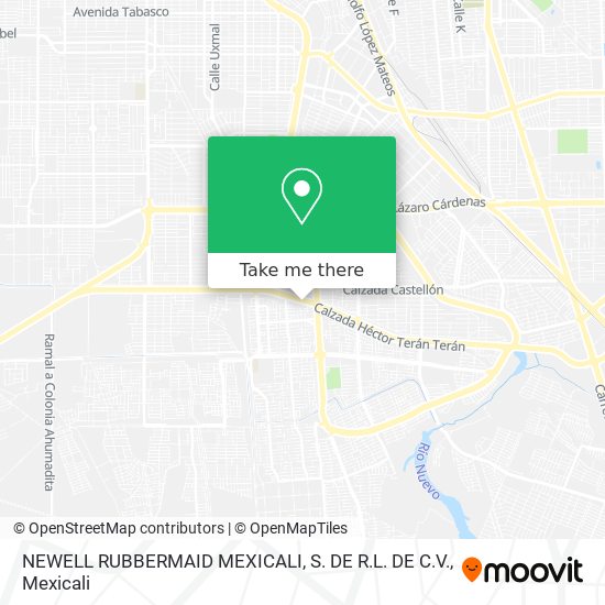 Mapa de NEWELL RUBBERMAID MEXICALI, S. DE R.L. DE C.V.