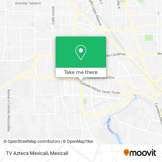 Mapa de TV Azteca Mexicali