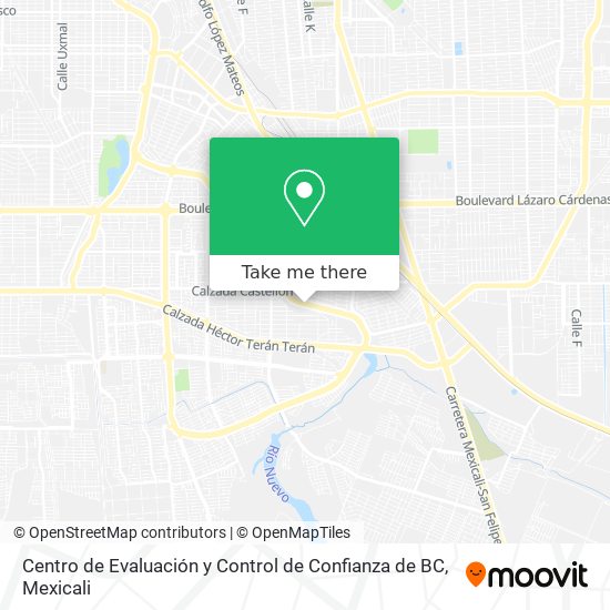 Mapa de Centro de Evaluación y Control de Confianza de BC