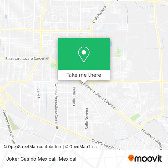 Mapa de Joker Casino Mexicali