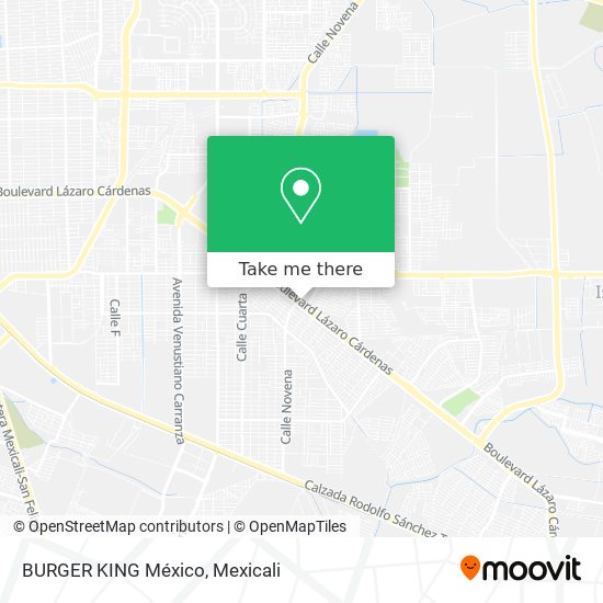 BURGER KING México map