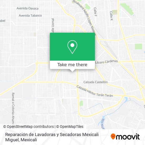 Reparación de Lavadoras y Secadoras Mexicali Miguel map