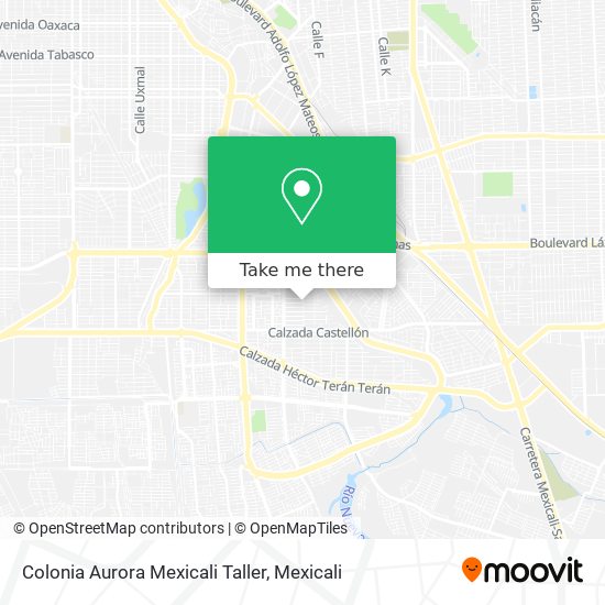 Colonia Aurora Mexicali Taller map