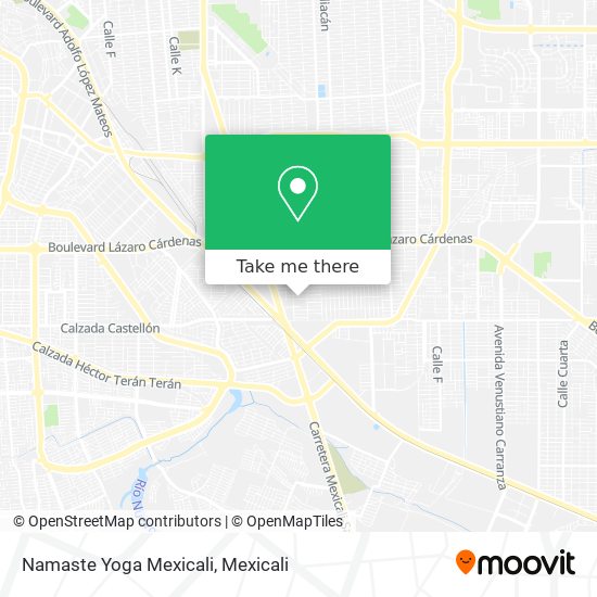Namaste Yoga Mexicali map