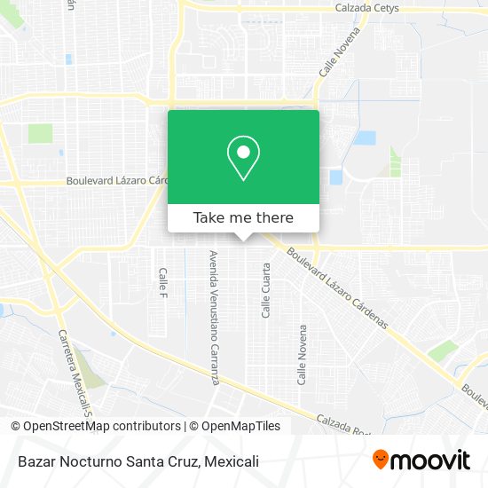 Bazar Nocturno Santa Cruz map