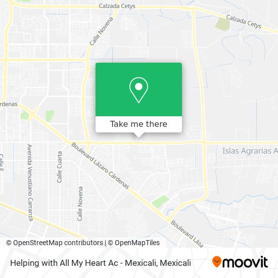 Mapa de Helping with All My Heart Ac - Mexicali
