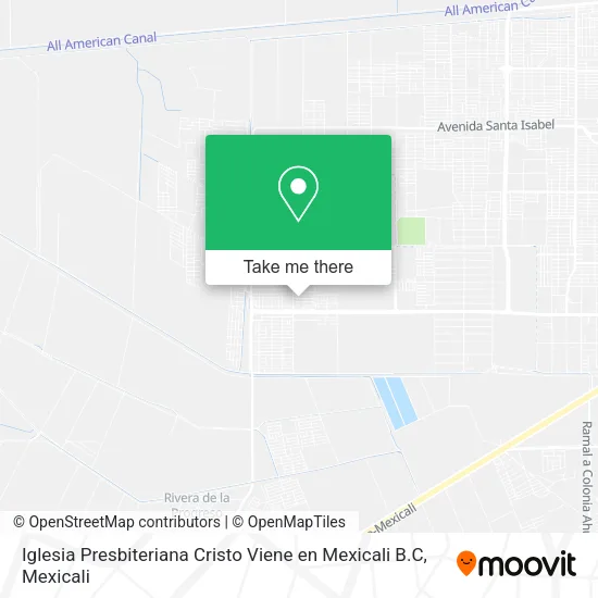 Iglesia Presbiteriana Cristo Viene en Mexicali B.C map