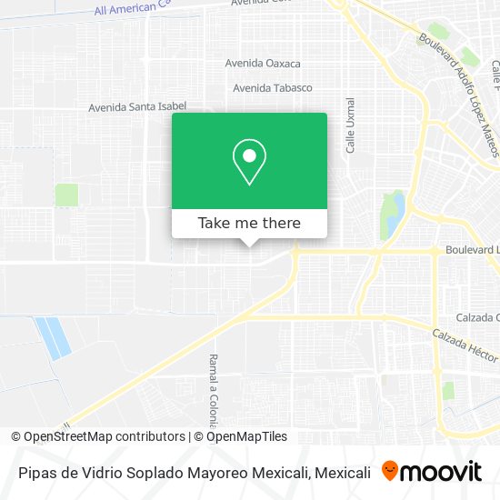Mapa de Pipas de Vidrio Soplado Mayoreo Mexicali