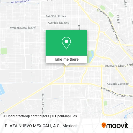 Mapa de PLAZA NUEVO MEXICALI, A.C.