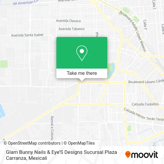 Mapa de Glam Bunny Nails & Eye’S Designs Sucursal Plaza Carranza