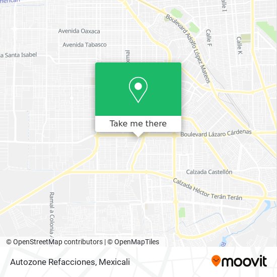 Mapa de Autozone Refacciones