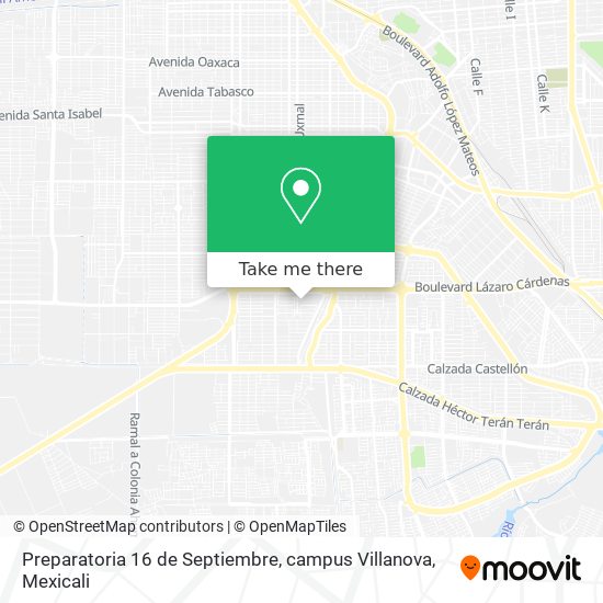 Preparatoria 16 de Septiembre, campus Villanova map