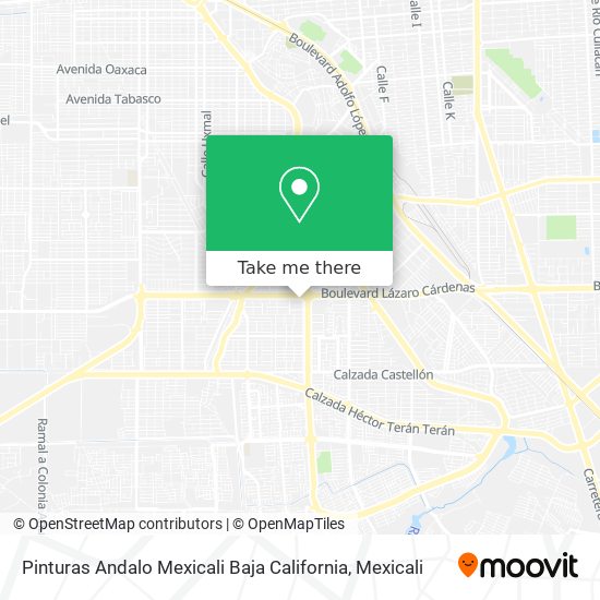 Pinturas Andalo Mexicali Baja California map