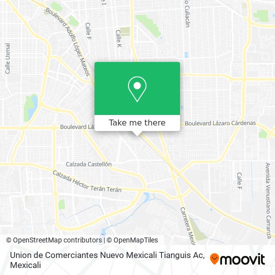 Union de Comerciantes Nuevo Mexicali Tianguis Ac map