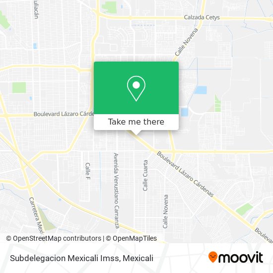 Mapa de Subdelegacion Mexicali Imss