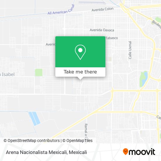 Arena Nacionalista Mexicali map