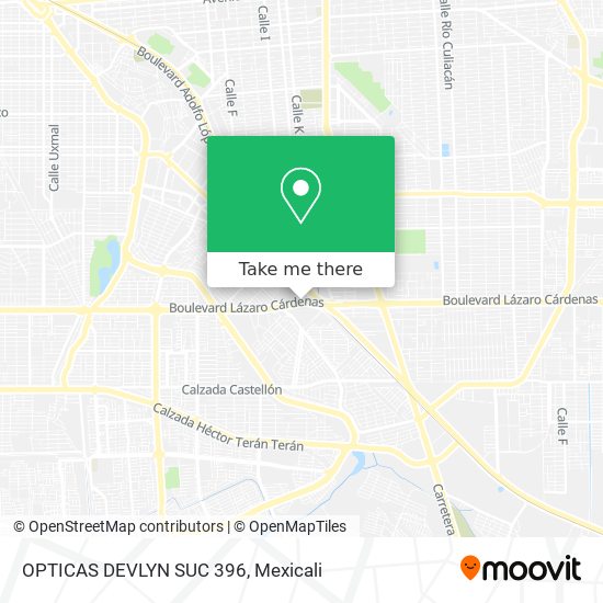 Mapa de OPTICAS DEVLYN SUC 396