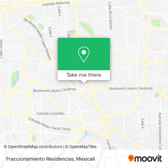 Fraccionamiento Residencias map