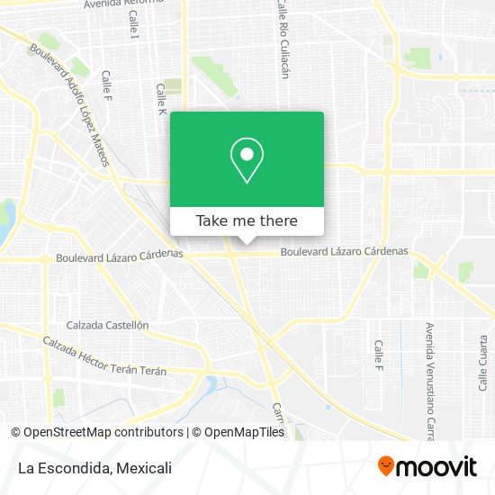 Mapa de La Escondida