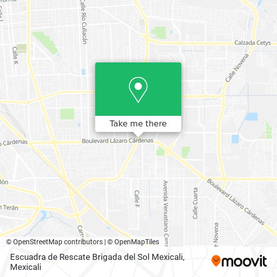 Mapa de Escuadra de Rescate Brigada del Sol Mexicali