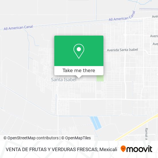Mapa de VENTA DE FRUTAS Y VERDURAS FRESCAS
