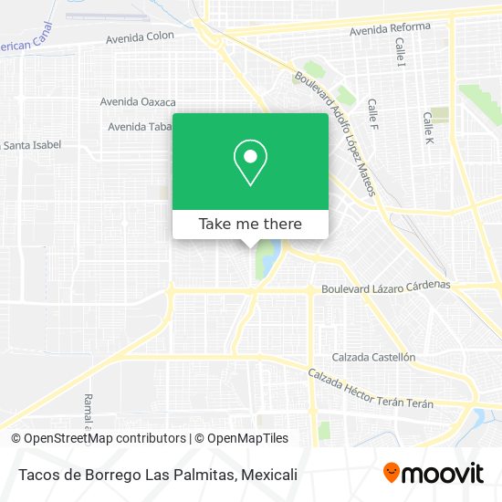 Tacos de Borrego Las Palmitas map