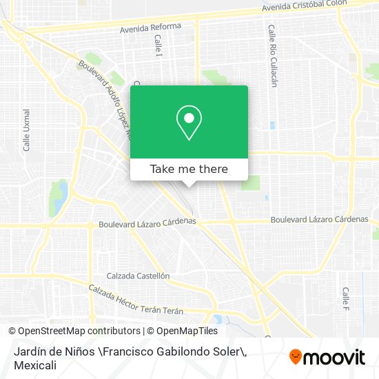 Mapa de Jardín de Niños \Francisco Gabilondo Soler\