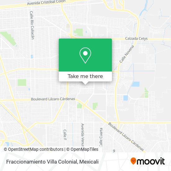 Mapa de Fraccionamiento Villa Colonial