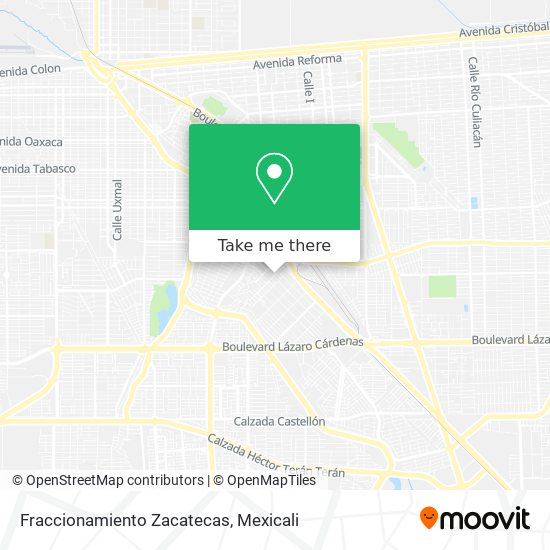 Fraccionamiento Zacatecas map